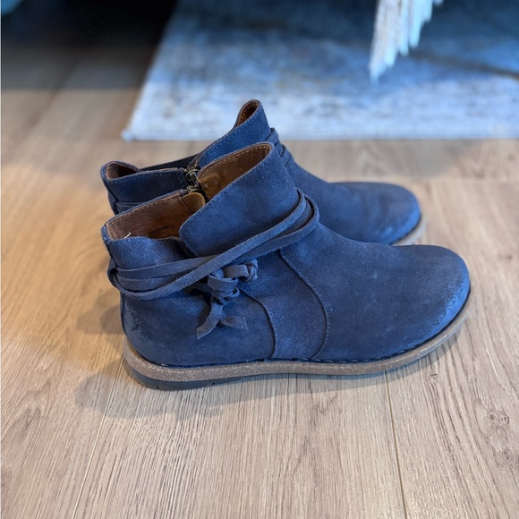 Børn Tarkiln ankle booties in navy blue suede leather 10 - Picture 3 of 10
